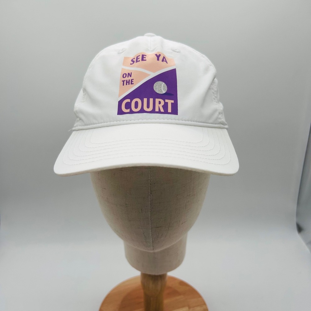 NEW Prince Girls Youth Tennis Hat OS White See Ya On‎ The Court Graphic Cap